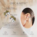 Gothic Celtic Knot Adjustable Sterling Silver Ear Cuffs