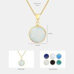 14K Gold Opal Pendant Necklace for Women