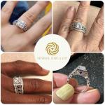 Elegant 3-Piece CZ Engagement Ring Set for Women