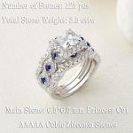 Elegant 3-Piece CZ Engagement Ring Set for Women