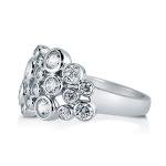 BERRICLE Sterling Silver Bubble CZ Fashion Ring