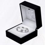 Custom Engraved Men's Brushed Beveled Edge Ring