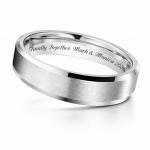 Custom Engraved Men's Brushed Beveled Edge Ring