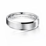 Custom Engraved Men's Brushed Beveled Edge Ring