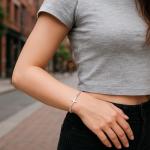 Faithful Christian Cross Sterling Silver Bracelet