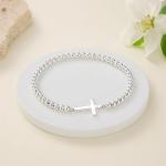 Faithful Christian Cross Sterling Silver Bracelet