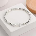 Faithful Christian Cross Sterling Silver Bracelet