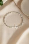 Faithful Christian Cross Sterling Silver Bracelet