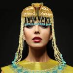 Egyptian Costume Jewelry Set with Black Bob Wig