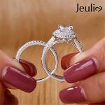 Jeulia Classic 925 Sterling Silver Ring Set