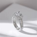 Jeulia Classic 925 Sterling Silver Ring Set