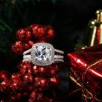 Jeulia Classic 925 Sterling Silver Ring Set