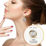 Sterling Silver Mandala Chakra Dangle Earrings