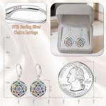 Sterling Silver Mandala Chakra Dangle Earrings