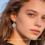 Sterling Silver Mandala Chakra Dangle Earrings