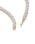 Gold Plated Tennis Necklace with Simulated Diamonds