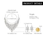 Bohemian Crystal Teardrop Necklace & Earrings Set