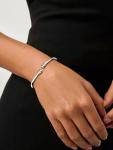 Simple 925 Sterling Silver Open Bangle Bracelet