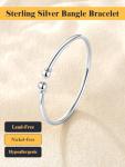 Simple 925 Sterling Silver Open Bangle Bracelet