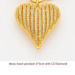 Gold Layered Heart Necklace With Pearls & Diamonds