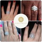 Elegant Sterling Silver Wedding Ring Set for Women