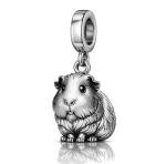 Guinea Pig Sterling Silver Clip-On Charm Pendant