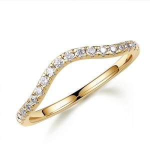 Moissanite Stackable Rings in 14K Rose Gold