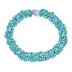 Turquoise Chunky Cluster Statement Bib Necklace