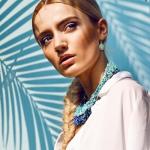 Turquoise Chunky Cluster Statement Bib Necklace