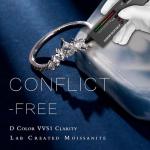 Moissanite Wedding Band for Women in White Gold