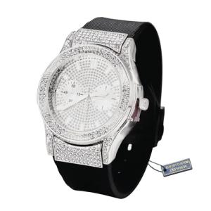 Moissanite Diamond Gold Watch for Men, Waterproof