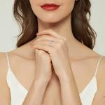 Sterling Silver Bow Tie CZ Heart Ring Size 8