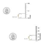 Two-Tone Sterling Silver Half Hoop Earrings