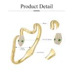 Adjustable Gold Snake Wrap Bangle Bracelet for Women