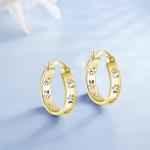 Paw Print Hoop Earrings in Sterling Silver