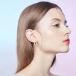 Paw Print Hoop Earrings in Sterling Silver