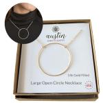 Open Circle Necklace - 14k Gold Filled