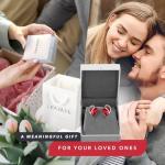 Infinity Heart Stud Earrings in Silver Tone