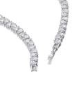 Rhodium Plated Diamond Tennis Necklace for Women
