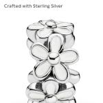 PANDORA White Daisy Flower Charm for Bracelets
