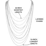 Chic Rhinestone Layered Necklace in Silver