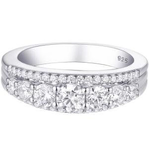Eternity Ring Women's 925 Silver Wedding Band