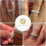 Eternity Ring Women's 925 Silver Wedding Band