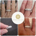 Eternity Ring Women's 925 Silver Wedding Band