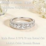 Eternity Ring Women's 925 Silver Wedding Band