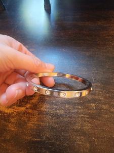 Kate Spade Stone Hinged Rose Gold Bangle Bracelet