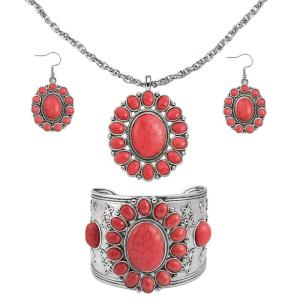 Turquoise Howlite Boho Jewelry Set for Women