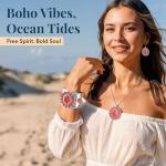 Turquoise Howlite Boho Jewelry Set for Women