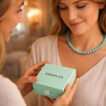 Natural Turquoise Bead Choker Necklace in Silver