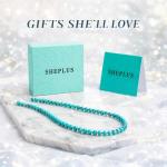 Natural Turquoise Bead Choker Necklace in Silver